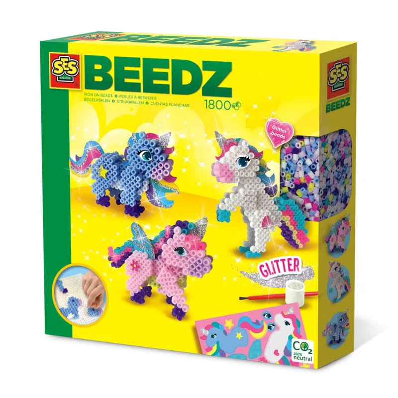 Σετ χάντρες που σιδερώνονται SES Creative Beedz: Μονόκεροι