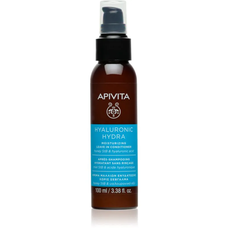 Apivita Hyaluronic Hydra Leave In Conditioner κοντίσιονερ χωρίς ξέβγαλμα με ενυδατικό αποτέλεσμα 100 ml