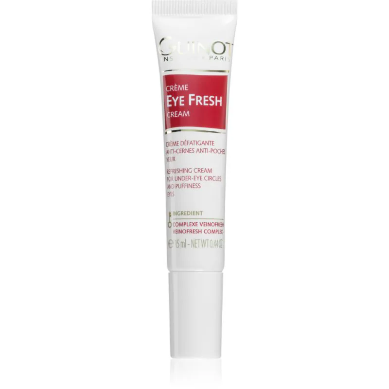 Guinot Eye Fresh κρέμα για την καταπράυνση του πρηξίματος των ματιών και των μαύρων κύκλων με εφαρμοστή 15 ml