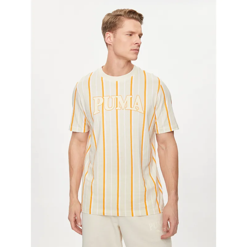 Puma T-Shirt Squad 678973 Εκρού Regular Fit