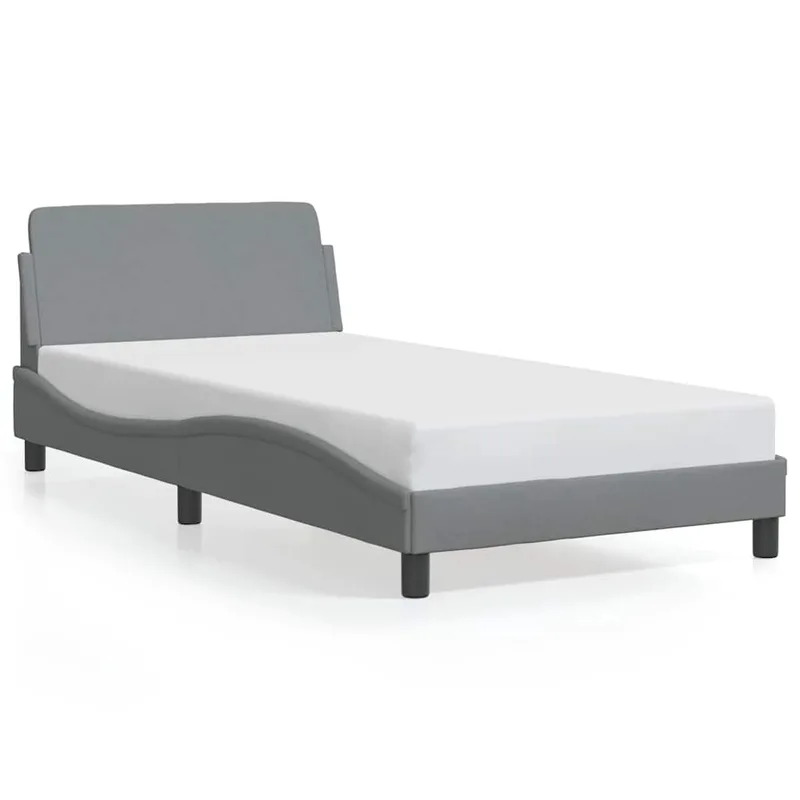 vidaXL Σκελετός Κρεβατιού Dover Γκρι 100x190 εκ Υφασμάτινο