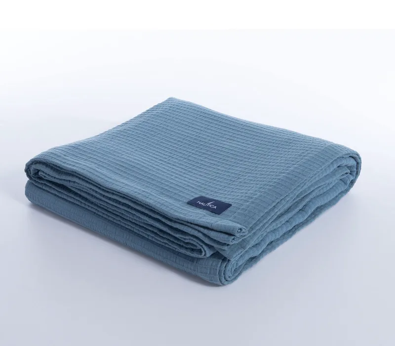Κουβέρτα Πικέ Υπέρδιπλη Nef-Nef  Nau Navy Blue 230x240