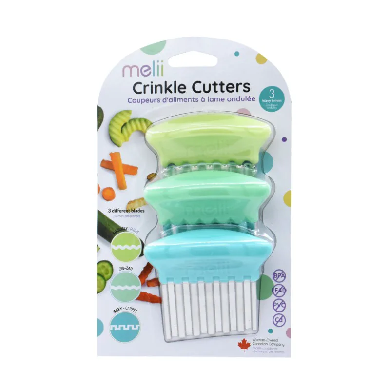 Σετ 3τμχ Κόπτης Crinkle Cutters Blue Melii MEL20000 - Melii - MEL20000