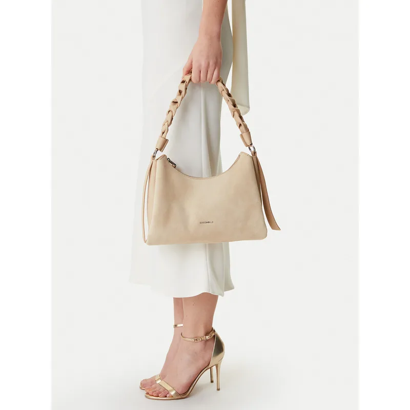 Τσάντα Coccinelle P6P Boheme Suede Bimaterial E1 P6P 13 03 01 Μπεζ