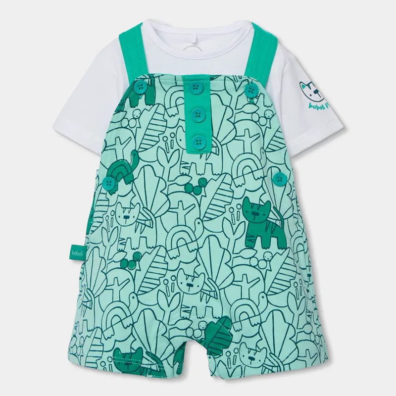 Σετ σαλοπέτα μπεμπέ αγόρι Boboli-233020-9839-Green