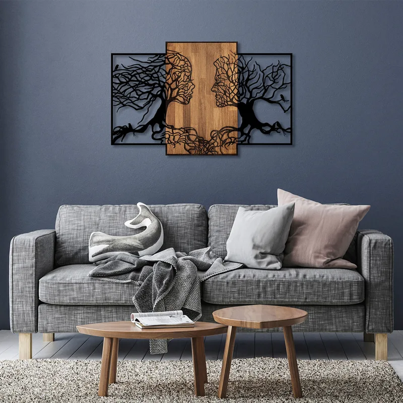 Ξύλινο Διακοσμητικό Τοίχου Tree Love - 312 899Skl2299 125x3x79 cm