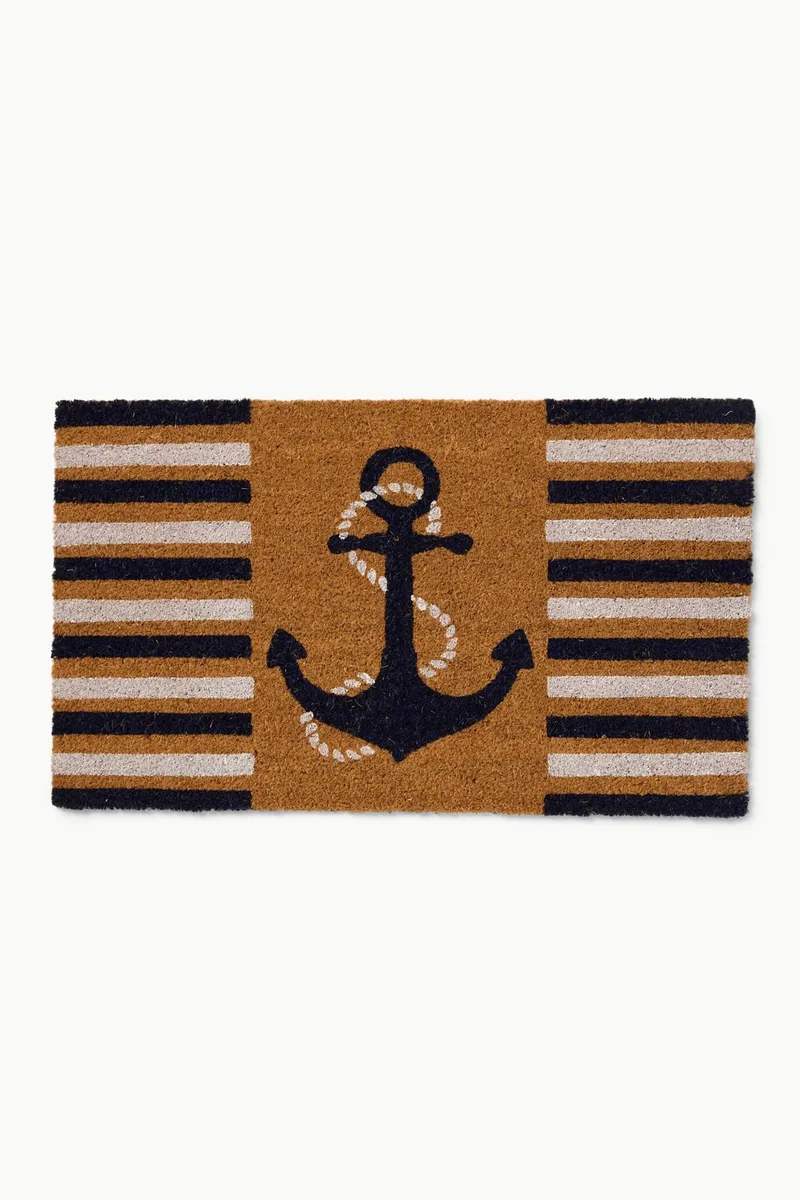 Coincasa χαλάκι εξώπορτας με σχέδιο άγκυρα 73 x 43 cm - 006813049 Καφέ