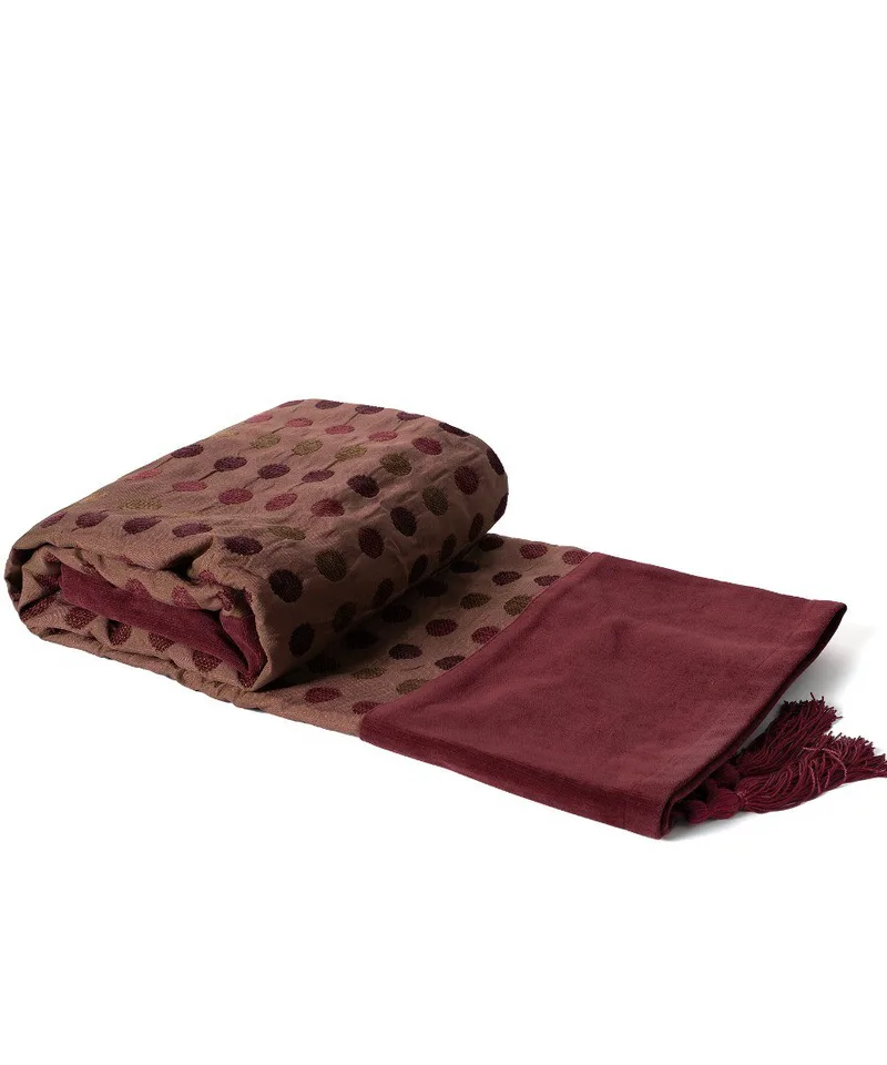 Ριχτάρι Πολυθρόνας Silk Fashion 602 Πουά Μελιτζανί 150x180