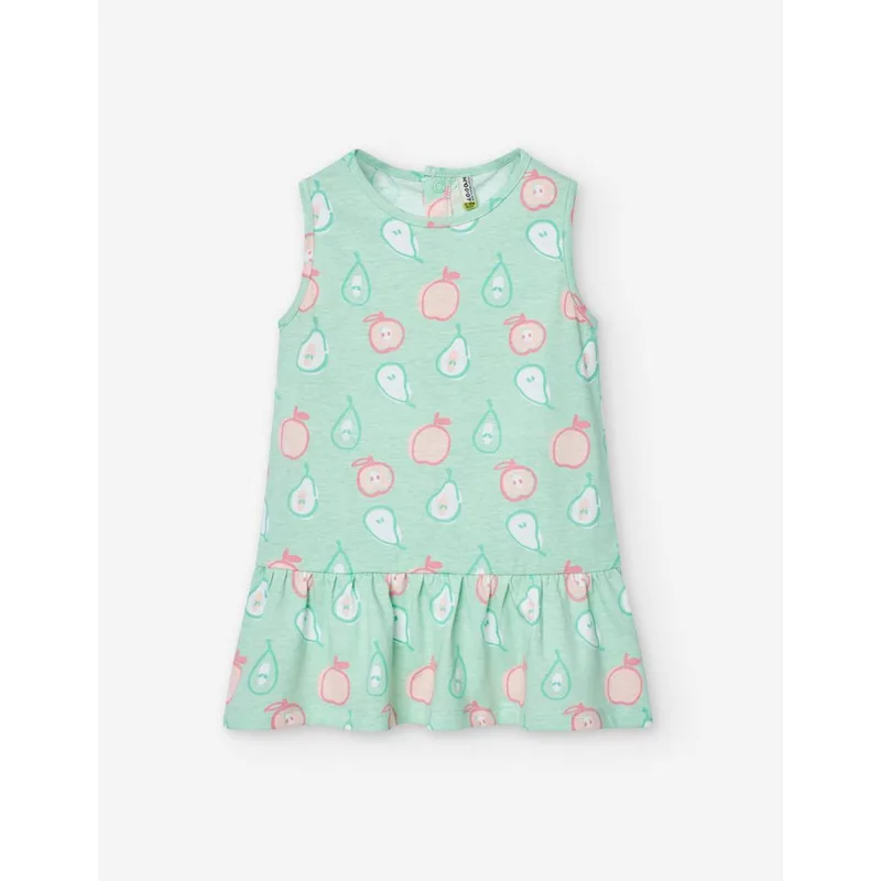 Φόρεμα μακό μπεμπέ κορίτσι Losan-LBGAP0501_25016-Light Green