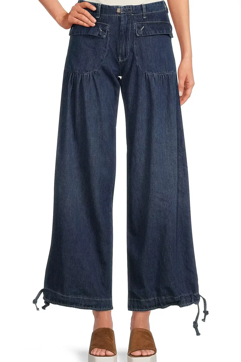 Παντελόνι Jean Free People Lotus Jean OB1260875-INDIGO BLUE Γυναικείο