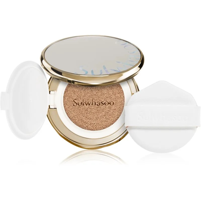 Sulwhasoo Perfecting Cushion μακράς διαρκείας μεικ απ σε σφουγγαράκι SPF 50+ + ανταλλακτικό για γέμιισμα απόχρωση 17N1 Vanilla 2x15 γρ