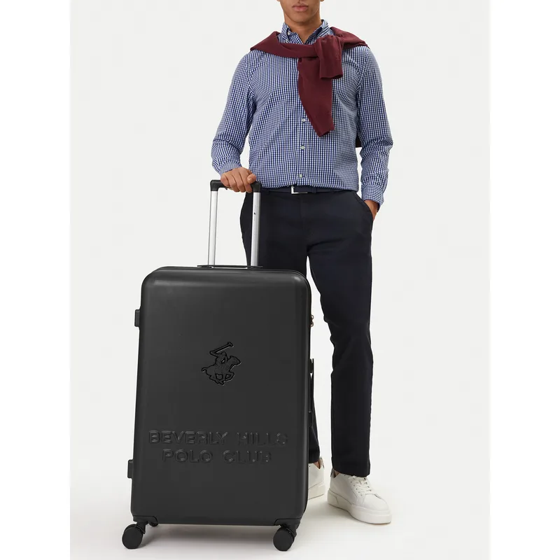 Μεγάλη Βαλίτσα Beverly Hills Polo Club CEO-BHPC-L-003-08-BLACK Μαύρο