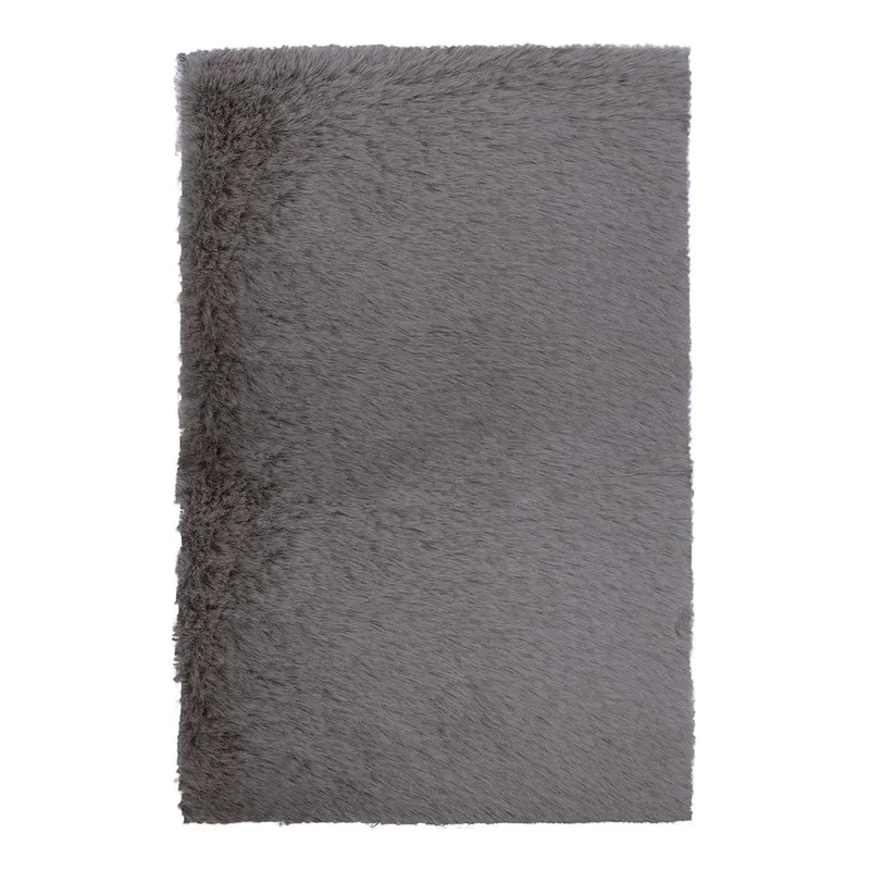 Χαλί Διαδρόμου Γούνινο (67x190) Βιοκαρπέτ Krolik R04 D Grey