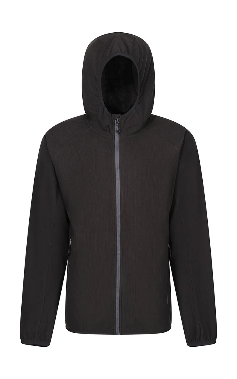Navigate Zip Hoodie Fleece Regatta TRF690 Black/Seal Grey