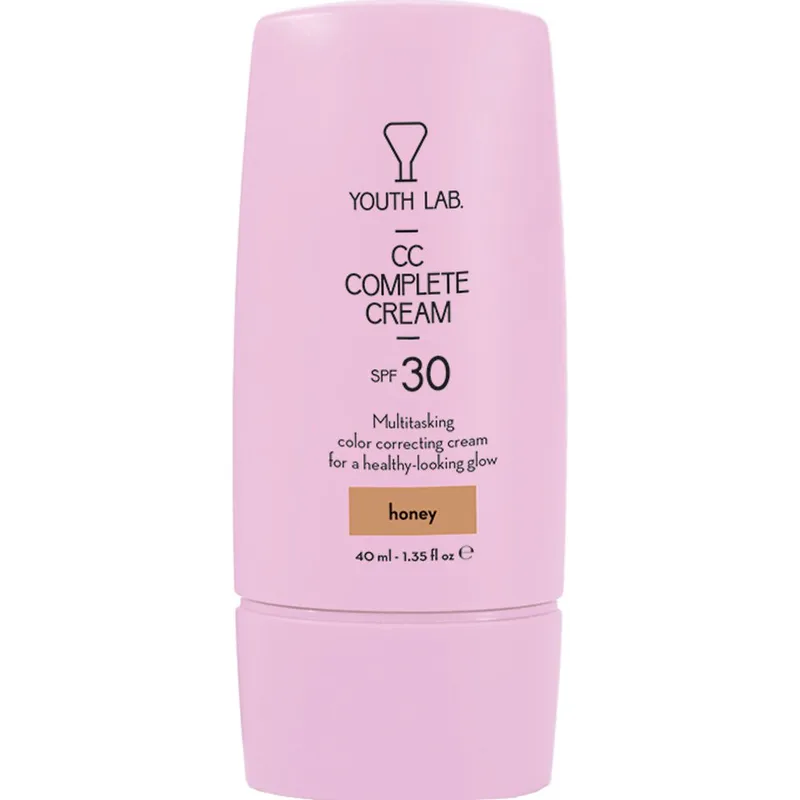 Youth Lab CC Complete Cream Spf30 Ενυδατική Κρέμα Προσώπου Κατά των Κηλίδων & των Ατελειών για Ομοιόμορφο Τόνο Υψηλής Προστασίας με Χρώμα 40ml - Honey (Medium)