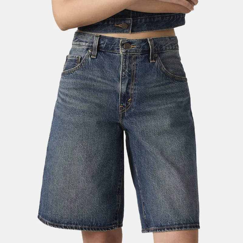 Levi's Baggy Dad Jort Dark Indigo Γυναικείο Τζιν Σορτς (9000256201_90604)