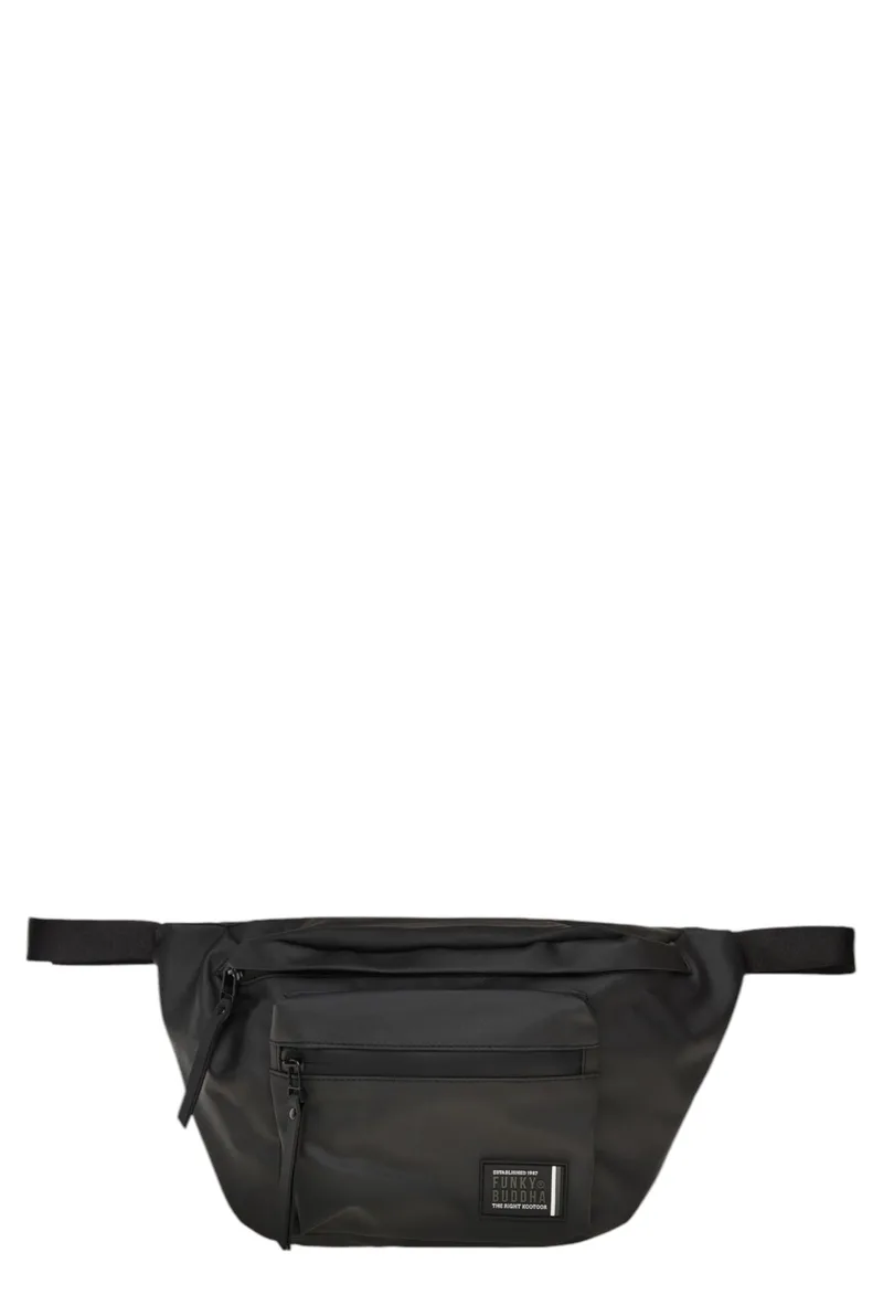 Τσαντάκι Μέσης Funky Buddha Δίχωρο FBM010-006-10-BLACK Ανδρικό