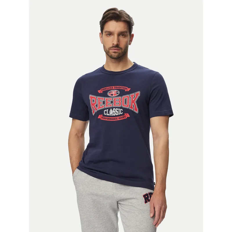 Reebok T-Shirt 100220202 Σκούρο μπλε Relaxed Fit