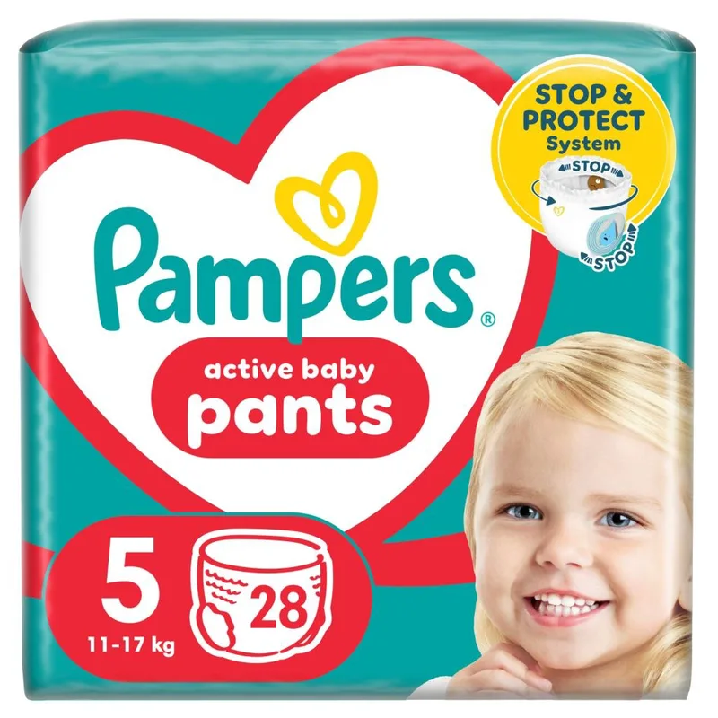 Πάνες Pampers Active Baby Pants Value Pack Νο5 (11-17kg) 28τεμ