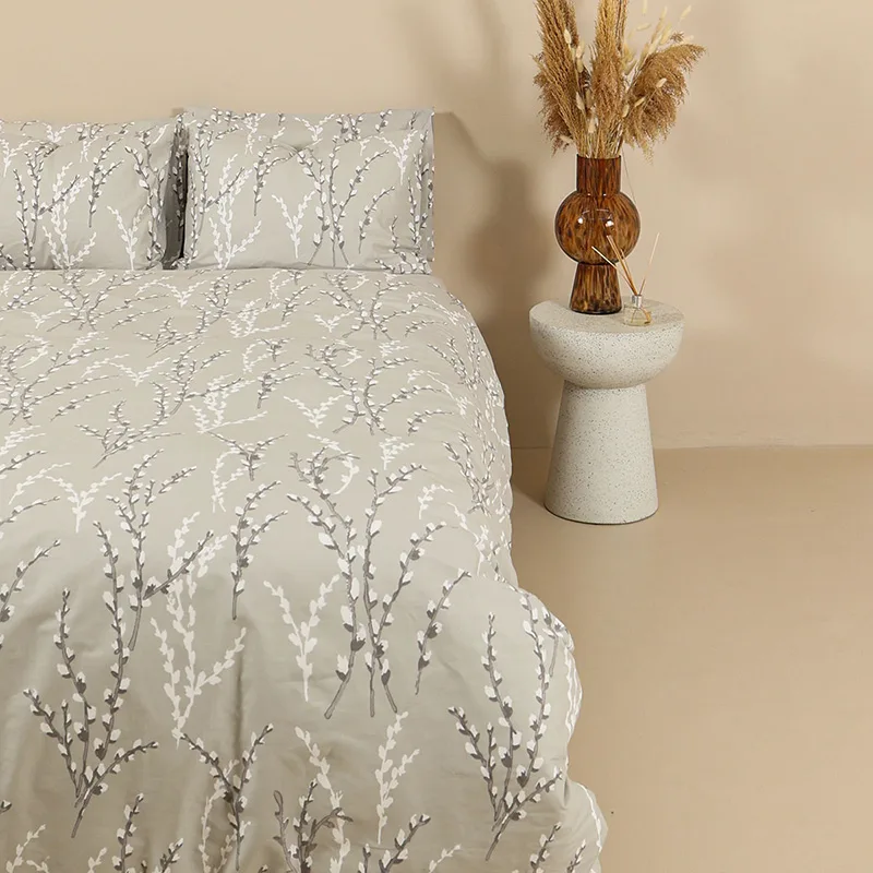 Σεντόνια King Size (Σετ) 260X270 Sunshine Cotton Feelings 2054 Grey Χωρίς Λάστιχο (260x270)