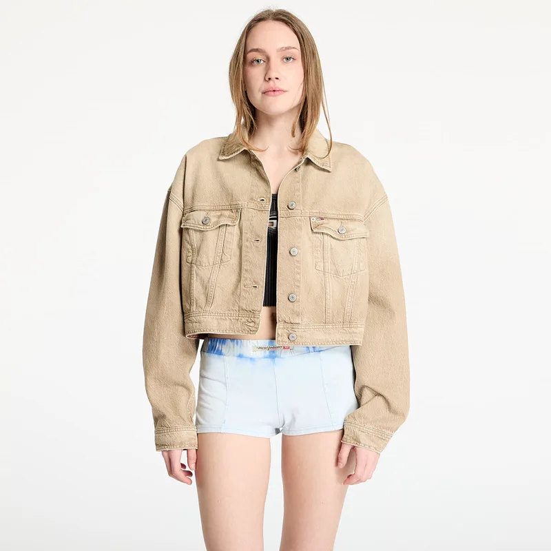 Μπουφάν Tommy Jeans Oversized Crop Trucker Jacket Denim M