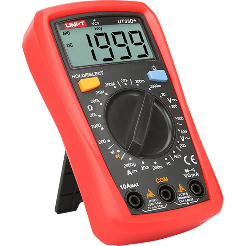 Uni-T UT33D+ Ψηφιακό Πολύμετρο με Μέτρηση AC / DC / Αντίστασης