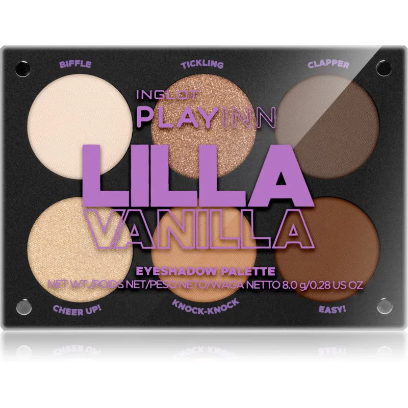 Inglot PlayInn Eyeshadow Palette Παλέτα σκιών για τα μάτια απόχρωση Lilla Vanilla 8 γρ