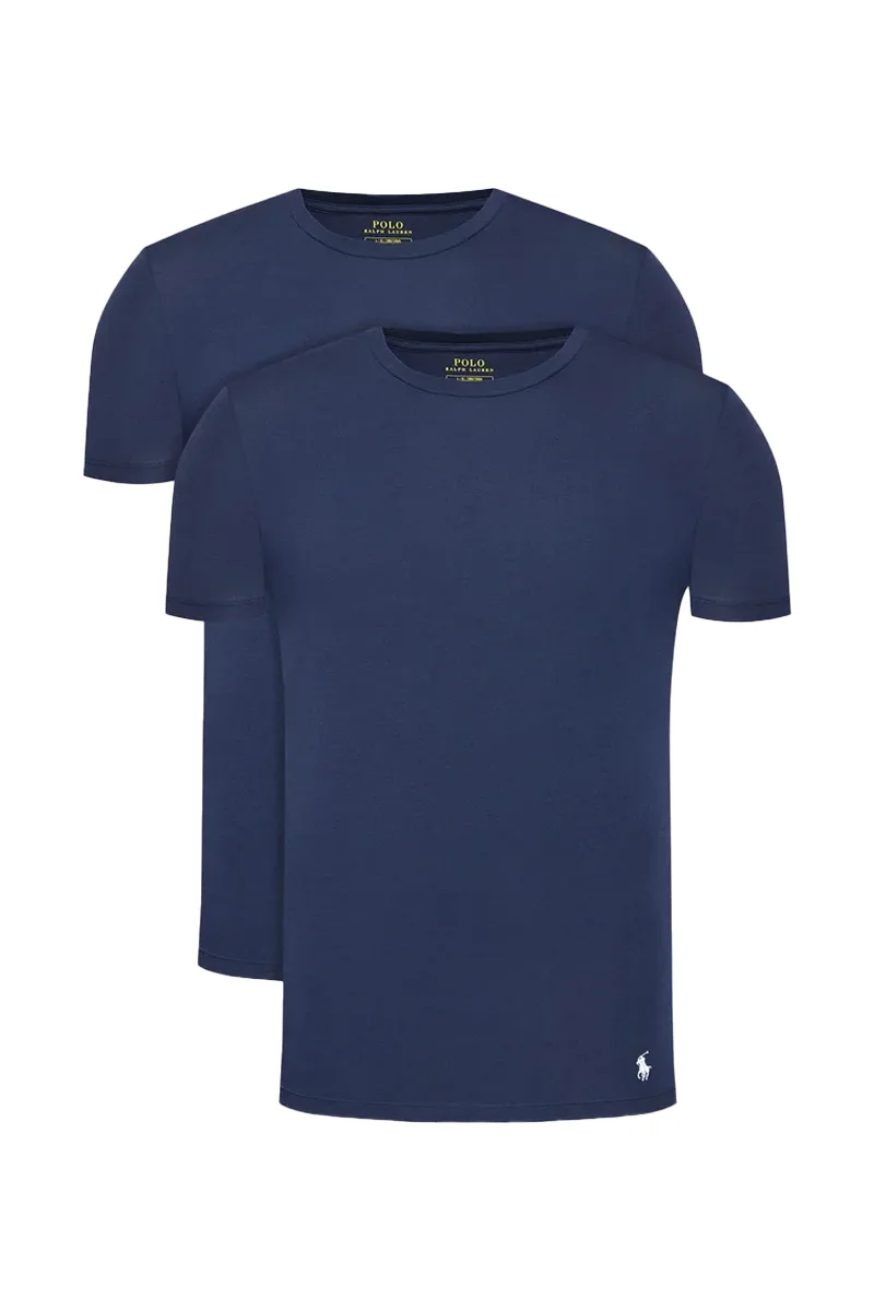 ΑΝΔΡΙΚΟ T-SHIRT CLASSIC 2-PACK CREW POLO RALPH LAUREN ΚΑΝΟΝΙΚΗ ΓΡΑΜΜΗ ΜΠΛΕ