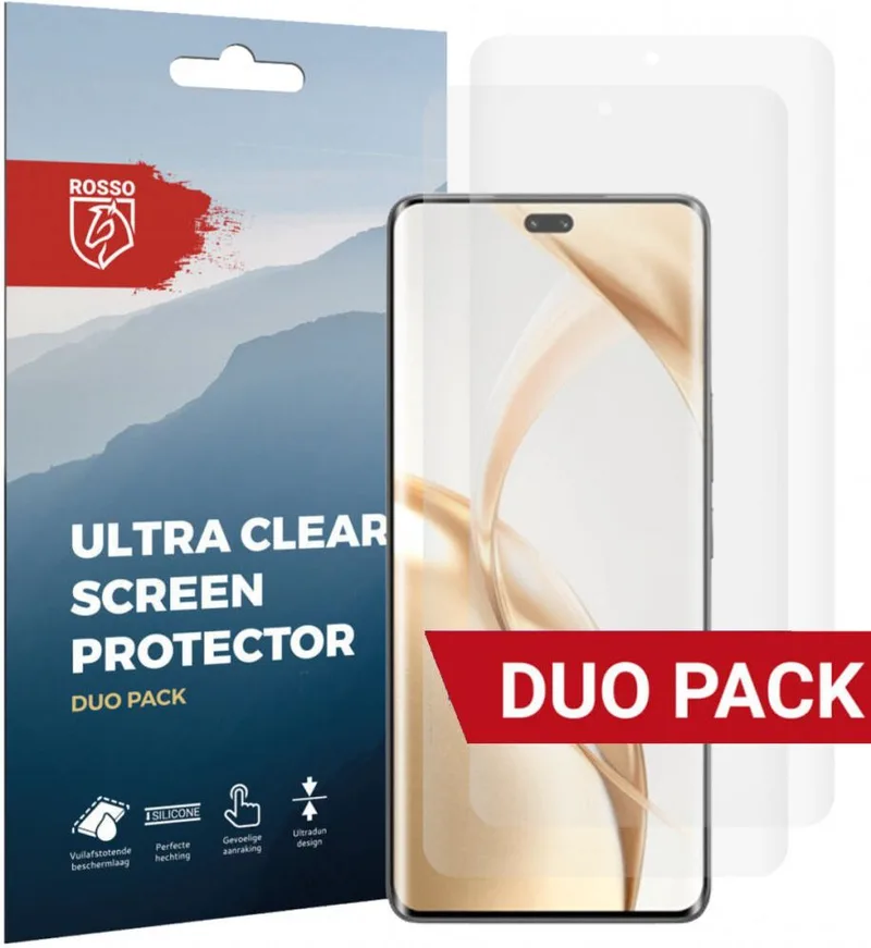 Μεμβράνη Προστασίας Honor 200 Pro Κόκκινο Ultra Clear Screen Protector Οθόνης 2 Τεμάχια - Clear (8719246458811)