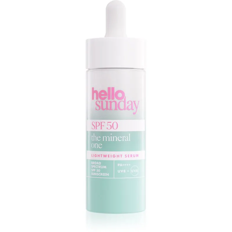 hello sunday the mineral one lightweight serum drops ελαφρύς ορός SPF 50 30 ml