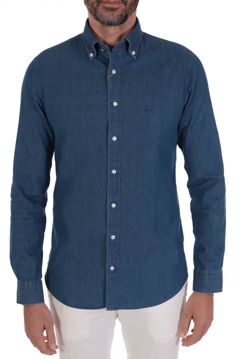 MICHAEL KORS ΠΟΥΚΑΜΙΣΟ JEANS SLIM FIT ΜΠΛΕ