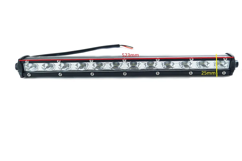led αδιάβροχος προβολέας μπάρα 54w 10~30v 18smd 3.700lm 6000k