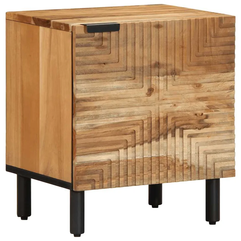 vidaXL Κομοδίνο 40x33x46 εκ. από Μασίφ Ξύλο Ακακίας