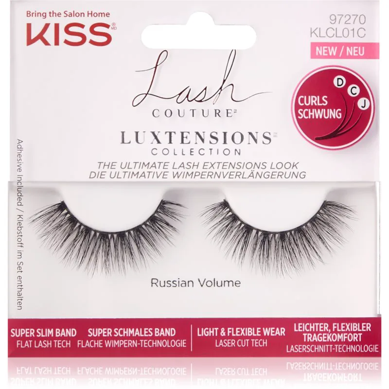 KISS Lash Couture LuXtensions τεχνητές βλεφαρίδες Russian Volume 1 ζευγάρι