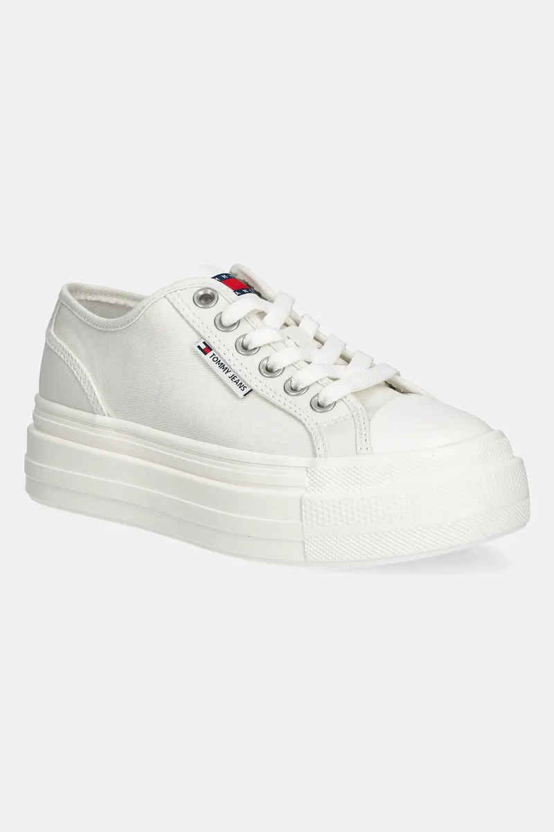 Πάνινα παπούτσια Tommy Jeans FOXING FLATFORM LC