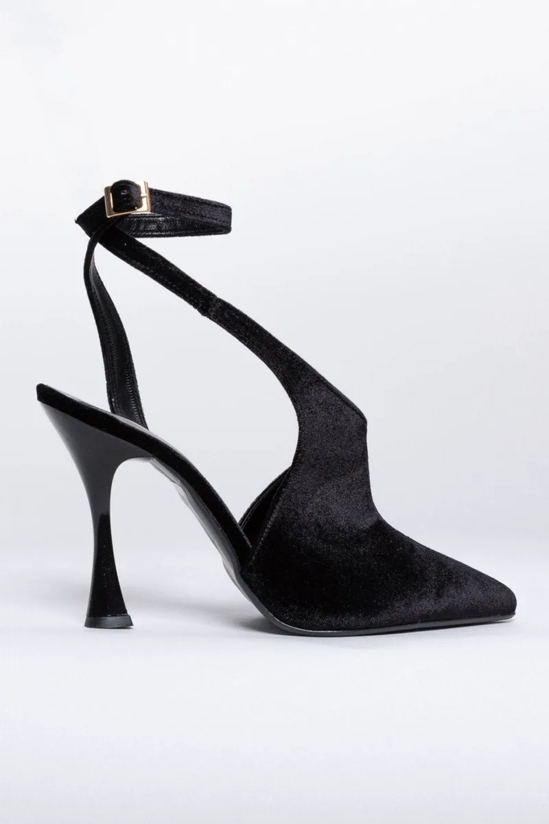 TFP Velvet Asymmetric Pumps - 9091 - Black