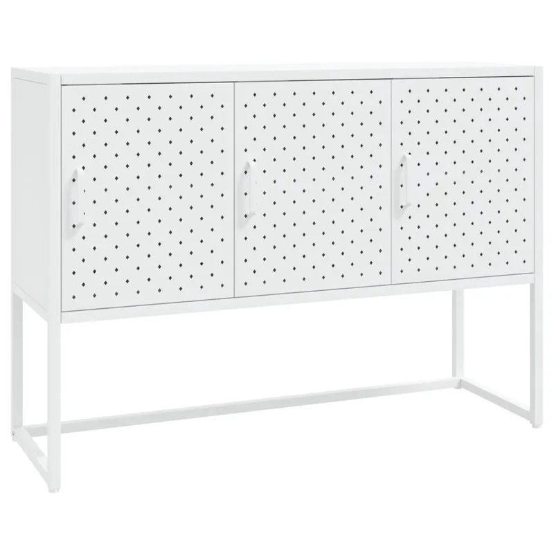vidaXL Μπουφές Λευκός 105 x 35 x 75 εκ. από Ατσάλι