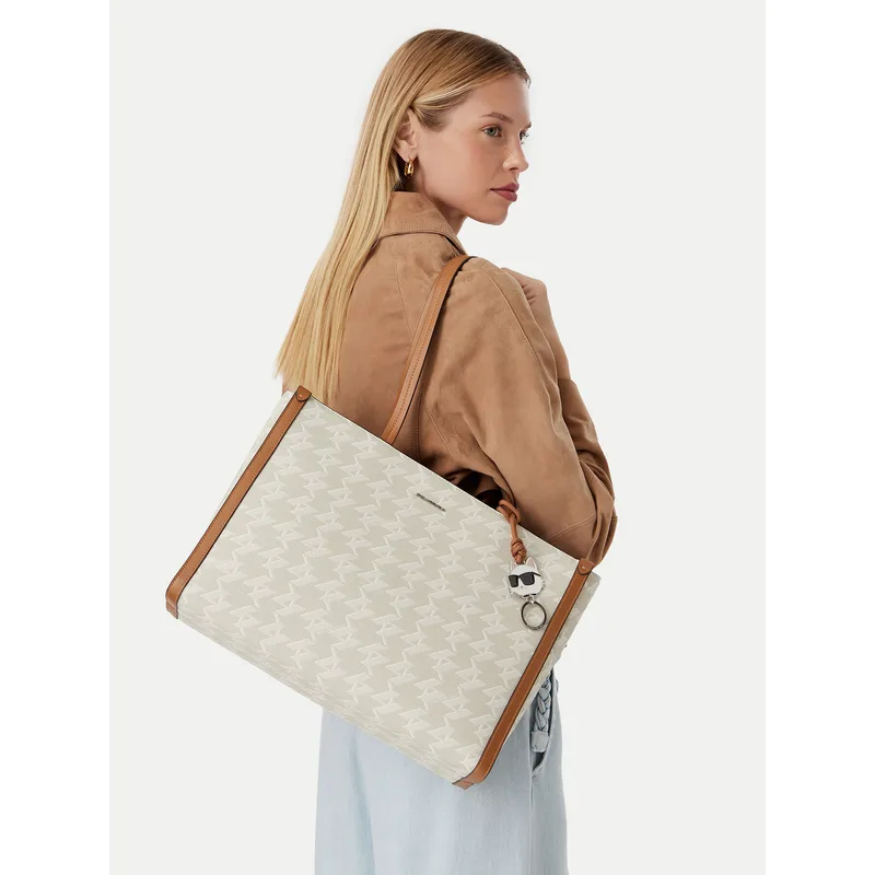 Τσάντα KARL LAGERFELD B3W30136 Κρεμ