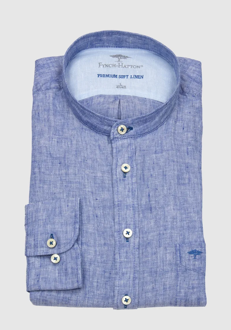 Fynch Hatton Πουκάμισο της σειράς Supersoft Linen - 1122 6038 6037 Navy