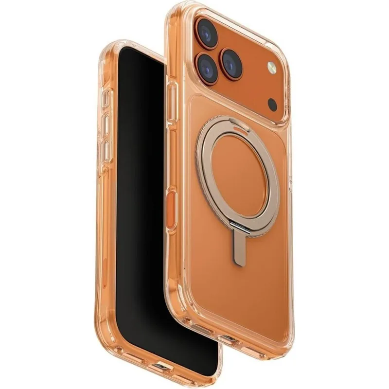 Θήκη iPhone 17 Pro Max Uniq Swivix Ανθεκτική Διάφανη με MagSafe & Περιστρεφόμενο KickStand - Taupe Χρυσό (UNIQ-IP6.9P(2025)-SWVTGLD)