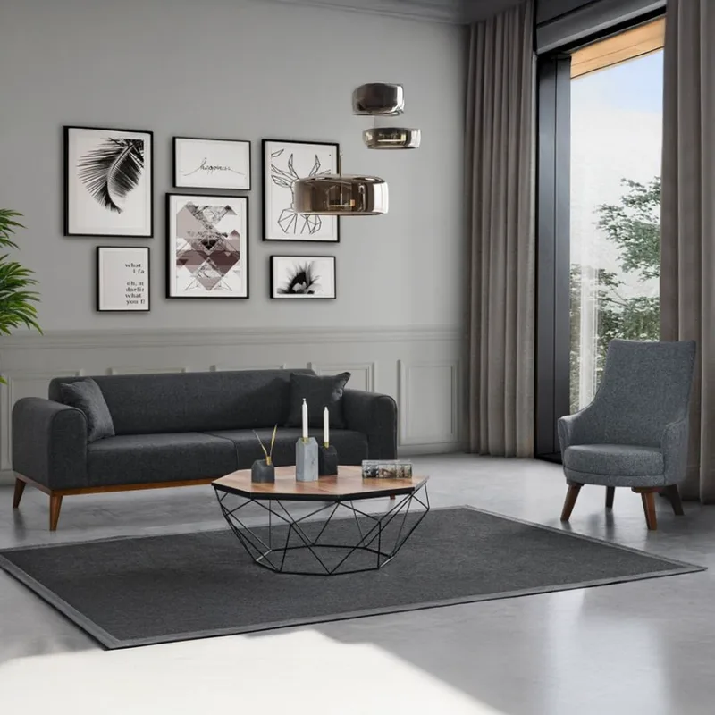 Τριθέσιος Καναπές-Κρεβάτι Cofi 3 Seater - Anthracite 560Are2905 (90x80x222)