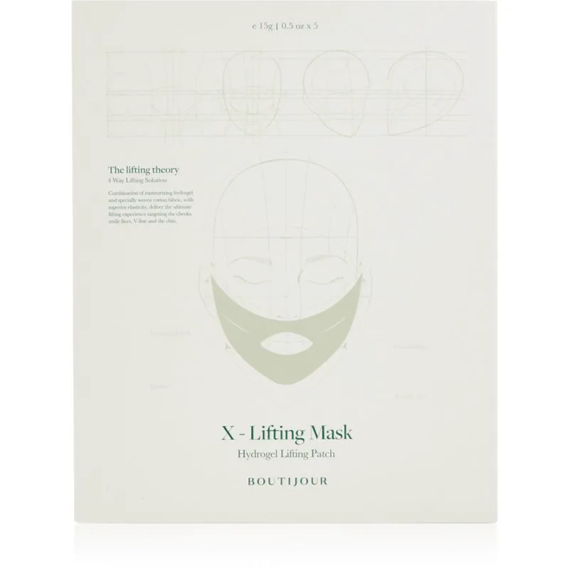BOUTIJOUR X-Lifting Mask Hydrogel Lifting Patch ανυψωτική μάσκα για εξομάλυνση περιγράμματος 5x15 γρ