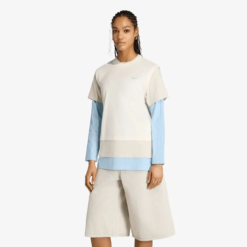 T-shirt adidas Loose Layered Long Sleeve T-Shirt Off White S