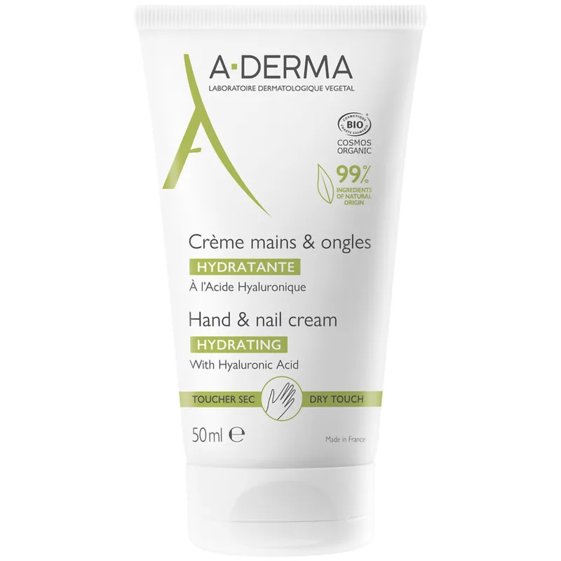 A-Derma Hydrating Hand & Nail Cream Ενυδατική Κρέμα Χεριών & Νυχιών 50ml
