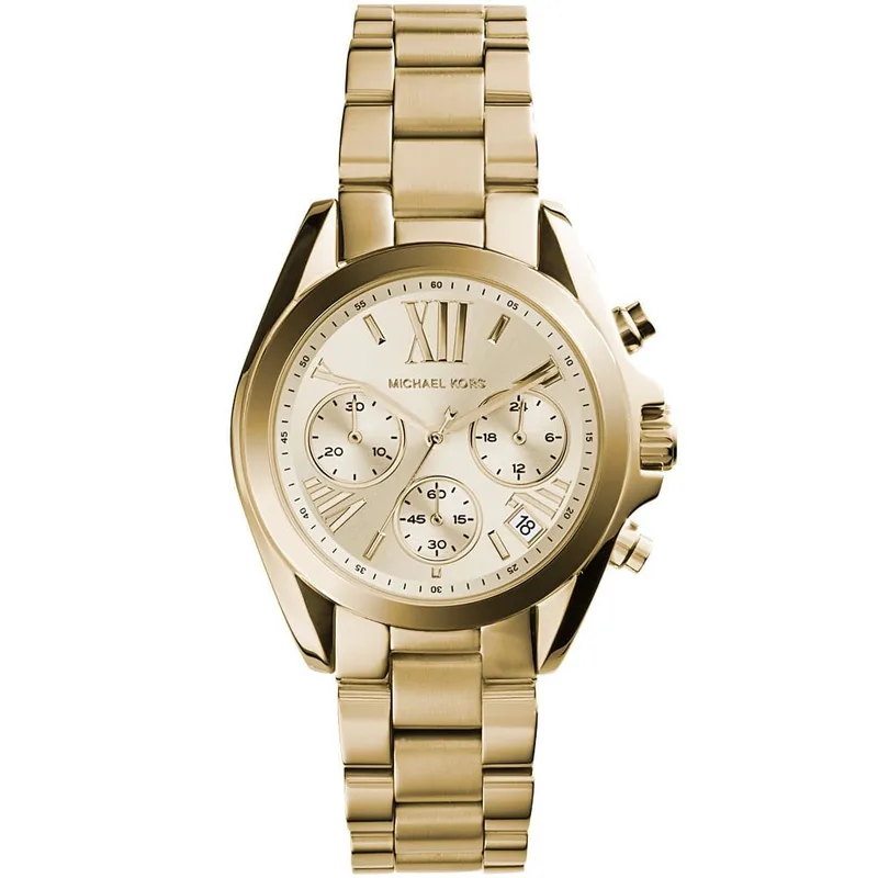 MICHAEL KORS Bradshaw Medium Chronograph Χρυσό Stainlees Steel Bracelet MK5798