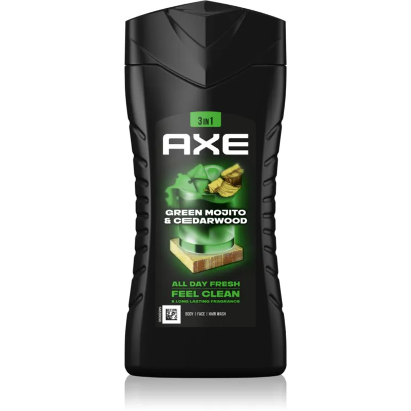 Axe Mojito & Cedarwood τζελ για ντους για πρόσωπο, σώμα και μαλλιά 250 ml