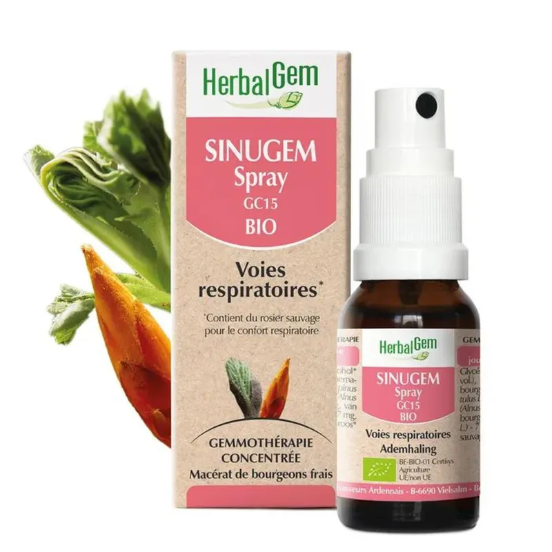 Herbalgem Sinugem Bio Spray Gemmotherapy Complexes Vie Respiratory 15ml