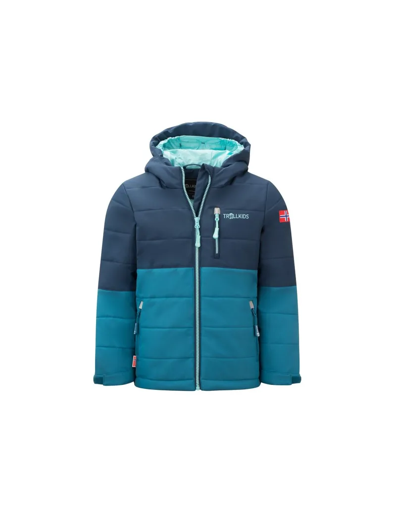Trollkids Kids Hemsedal Snow Jacket XT insulated blue winter jacket for girlsboys 513104