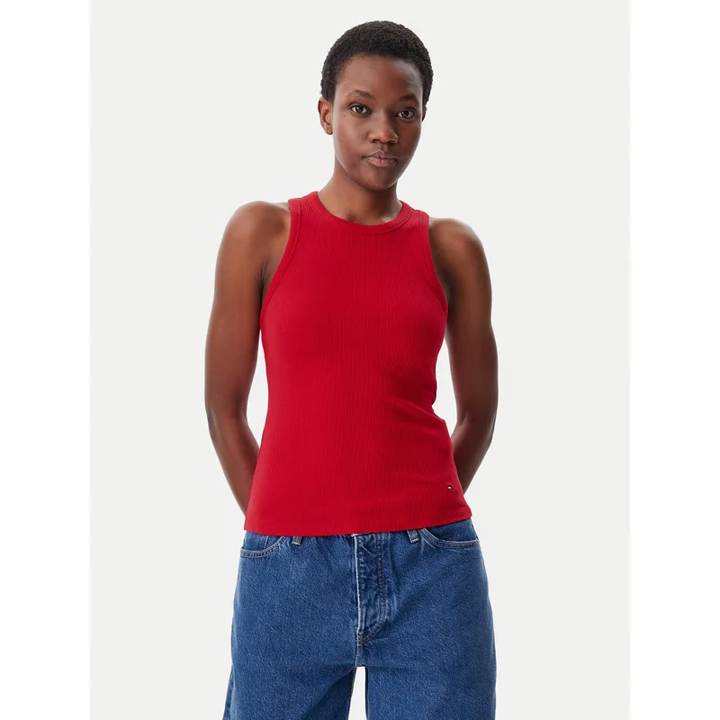 Tommy Hilfiger Τοπ WW0WW38635 Κόκκινο Slim Fit