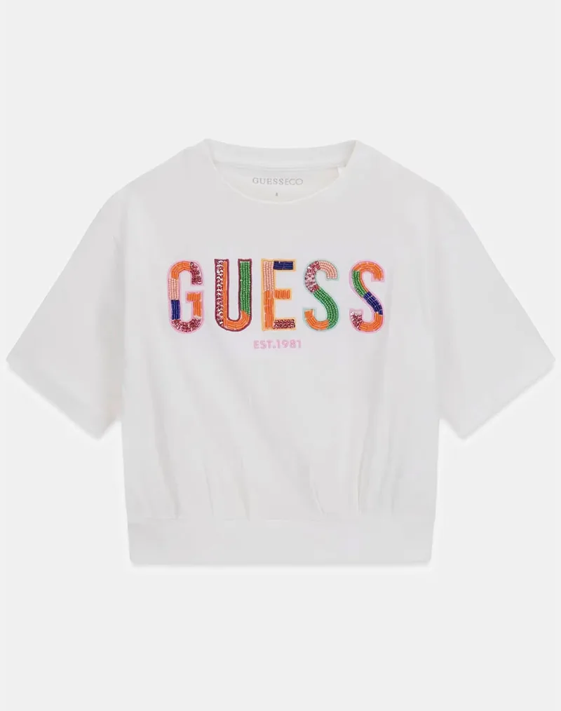 GUESS OVERSIZE BOXY SS T-SHIRT ΜΠΛΟΥΖΑ ΠΑΙΔΙΚΟ GIRL J6GI16K6YW4-G011 White